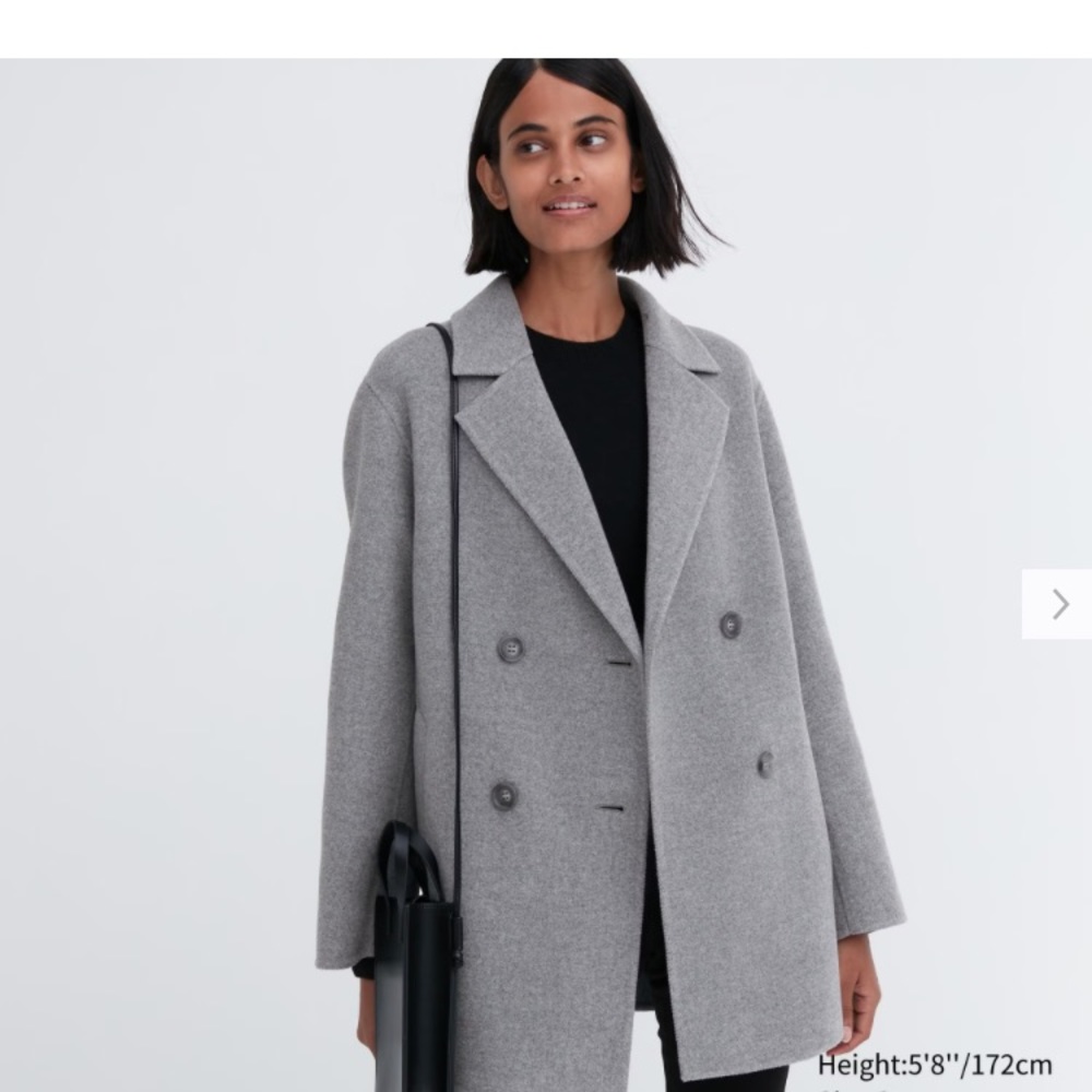 UNIQLO Double Face Short Coat NWOT